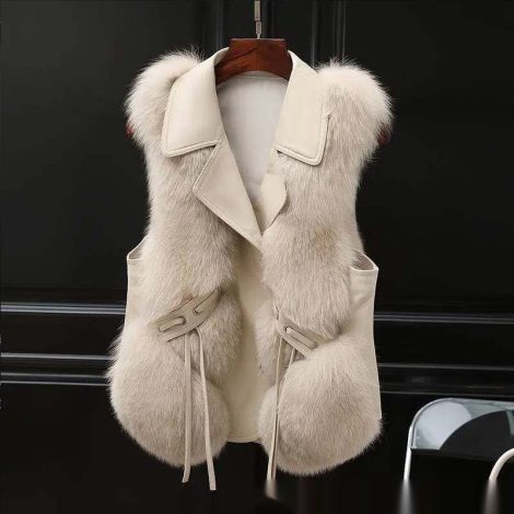 Fur Vests Coat Short Fox Vest
