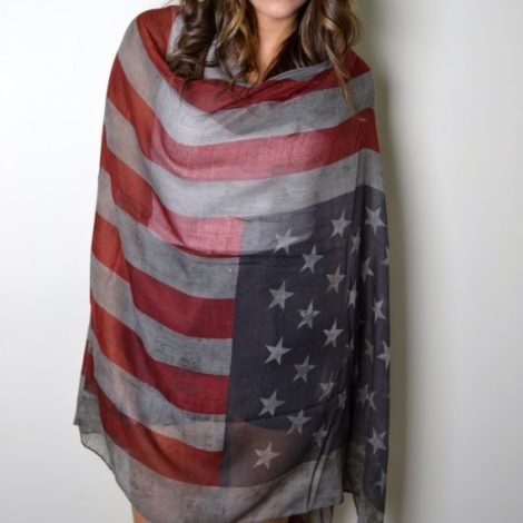 American Flag Printed Scarf Sunscreen Shawl