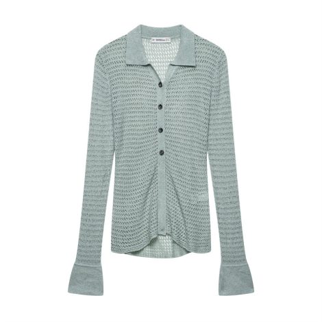 European And American Style Casual Loose Stitching Cut Sweater