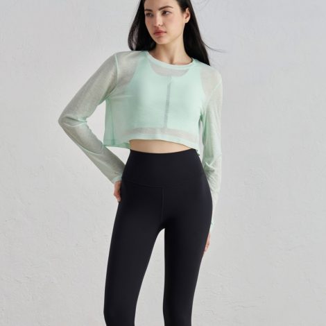 Bunchy Yarn Spring And Summer Loose Midriff Outfit Sports Long Sleeves Outerwear