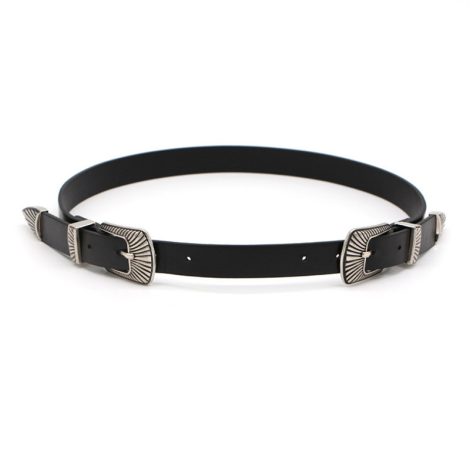 Women's Belt Fashion Carved Vintage Double Buckle