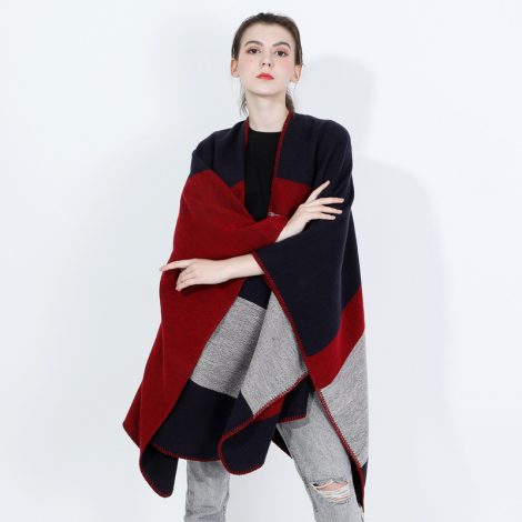 Women's Jacquard Silver Silk Shawl