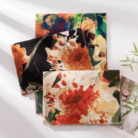 Chinese Style Artificial Cashmere Scarf Women's Fashionable Elegant High-grade Printing