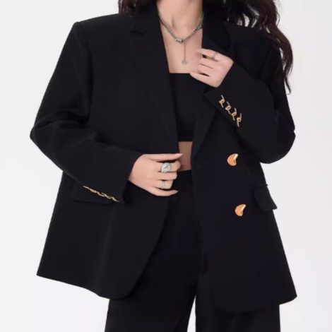 Korean Style Hot Girl Design Loose Small Business Suit Coat
