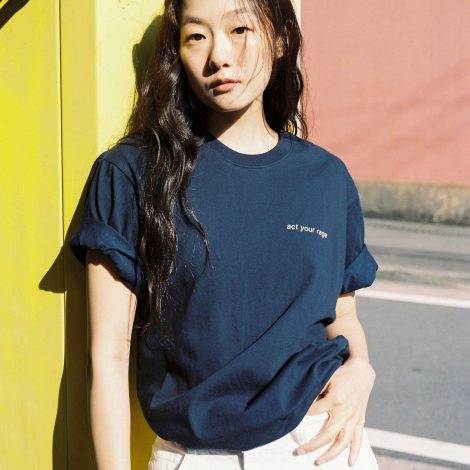 Cotton Short-sleeved T-shirt Letter Print