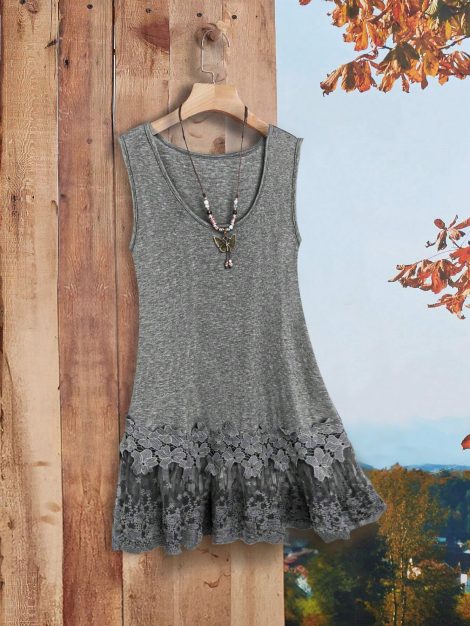 Spring And Summer New Round Neck T-shirt, Lace Lace Casual Off-the-shoulder Short Sleeve Long T-shirt