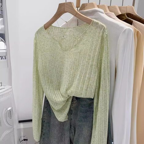 Lightweight Breathable Long Sleeves Sun Protection Air-conditioner Blouse