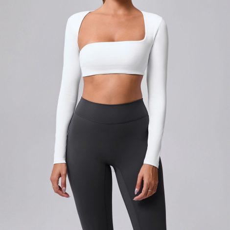 Autumn Sand Brushed Shawl Long Sleeve Yoga Wear