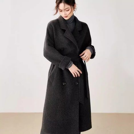 Extended Over-the-knee Double-sided Woolen Coat Women's Coat