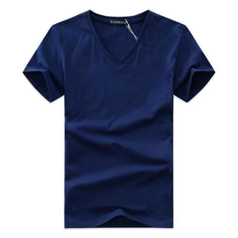 Men V Neck Cotton Short Sleeve T-Shirts