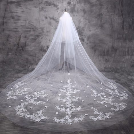 5M lace for bride's head dress and wedding dress accessories
