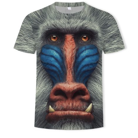 Animal Monkey Print 3D Digital Printing Men's T-Shirt