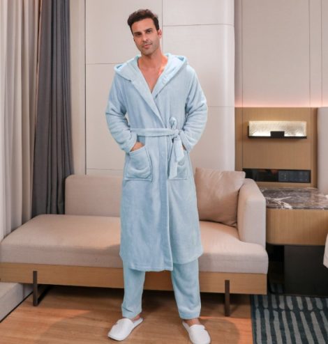 Men's Fibre Velvet Gown Set