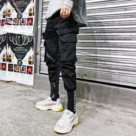 Korean fashion pants, leisure pants, nine-minute pants, men''s fashion pants, loose leggings, students''straight-bottomed ins pants