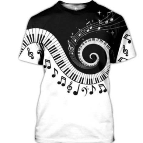 Guitar Short Sleeve Crew Neck T-shirt