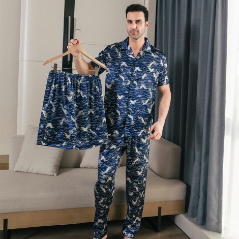 Men's Ice Silk Double Short Suit