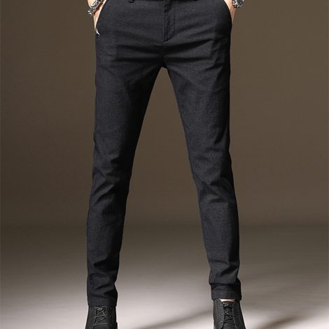 Young Men's Slim Fit Elastic Pencil Pants