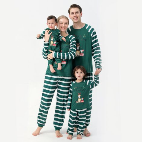 Family European And American Christmas Parent-child Printed Pajamas Set