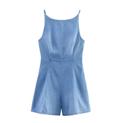 New Summer Off-the-shoulder Denim Jumpsuit