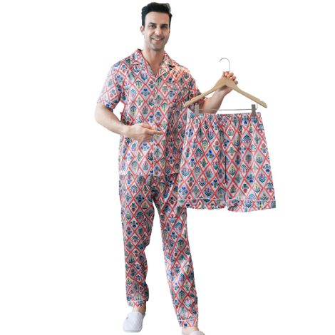 Men's Ice Silk Double Short Suit