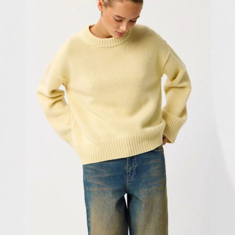 Ladies New Autumn And Winter Loose Round Neck Sweater