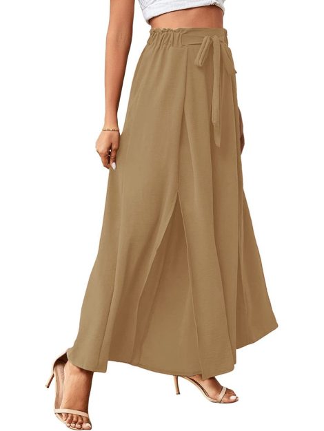 Simplicity Solid Color Skirts Khaki