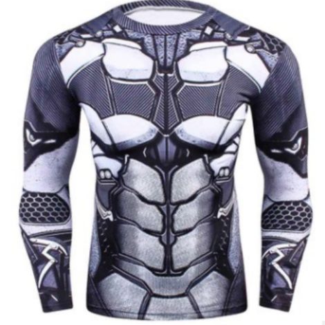 New Digital Printed Long Sleeved Sports And Fitness Base Shirt