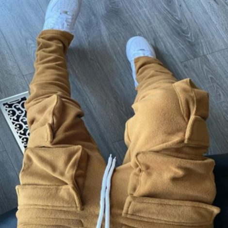 European And American Style Three-dimensional Bag Tide Brand Men's Sports Casual Pants