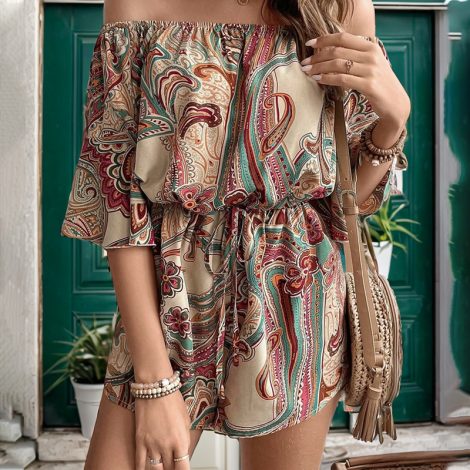 Ethnic Printed One Piece Shorts