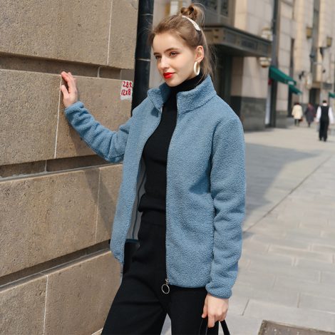 New Autumn And Winter Imitation Lamb Wool Polar Fleece Short Coat