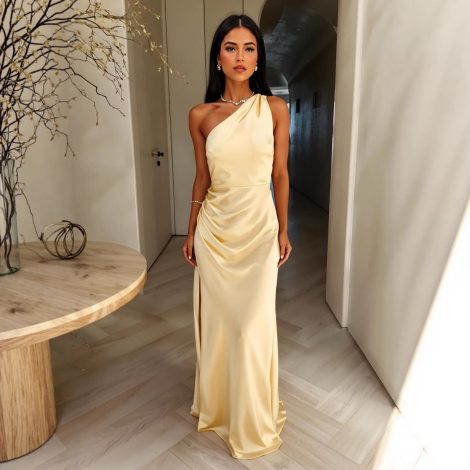 Women's Solid Color Graceful And Fashionable Dress