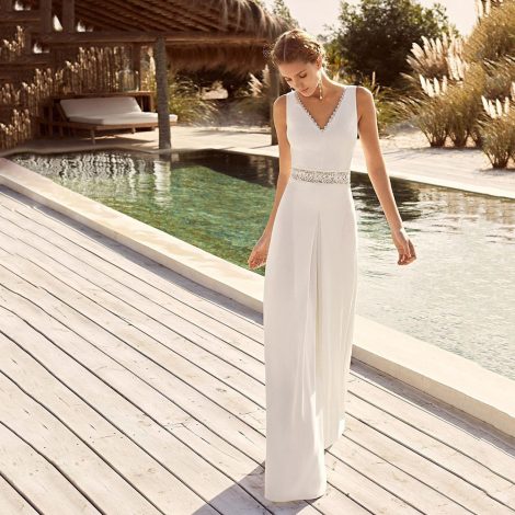 Women's Solid Color Casual V-neck Backless Jumpsuit