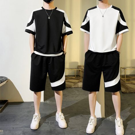 Men's Korean-style Fashion Short Sleeve Casual Suit