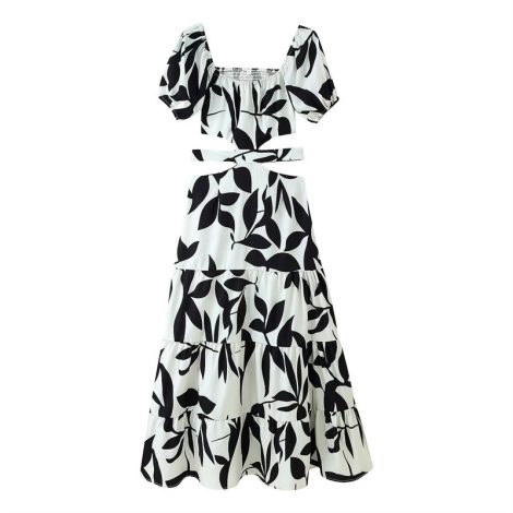 Summer Printed Short Sleeve Dress