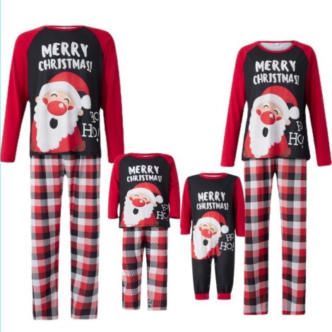 New Snowman Letters Christmas Parent-child Clothing Printed Loungewear Pajamas Set