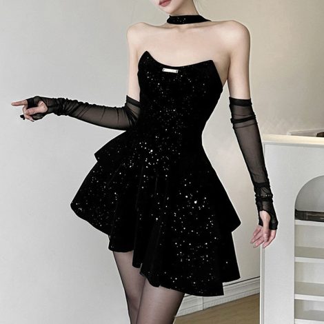 European And American Style Fashion Sexy Tube Top Girdle Short Dress