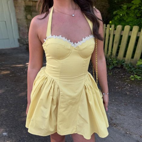 French Waist Trimming Versatile Elegant Halter Dress