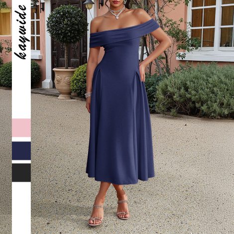 Elegant Tube Top Off-shoulder Dress Dress