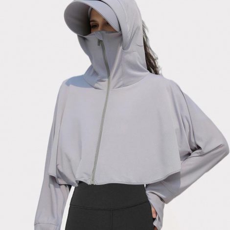 Outdoor Long UV Coat Hooded Dress